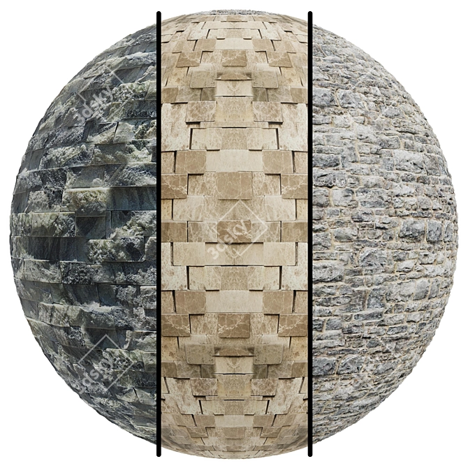 Stone Covering Texture Set | Seamless 3D model image 1