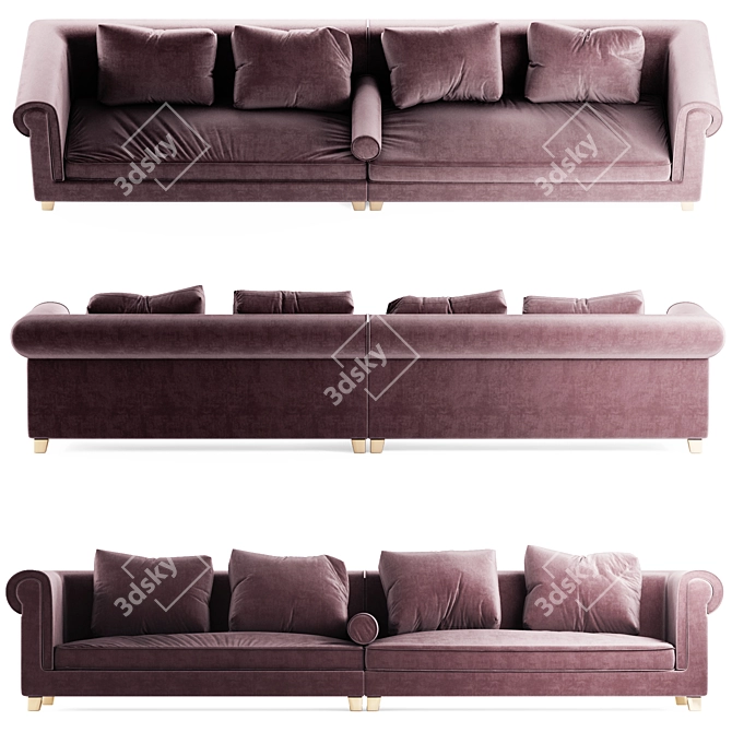 Luxury Comfort in Portofino Sofa 3D model image 2