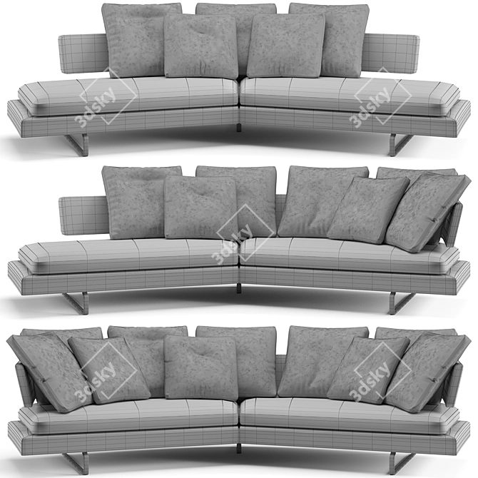 B&B Italia Arne Modern Sofa 3D model image 2