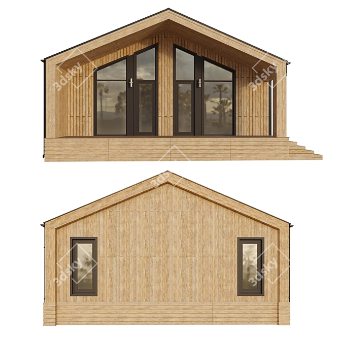 Forest Cabin Barnhaus 01 3D model image 2