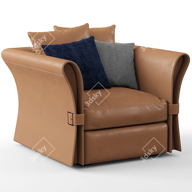 Modern Onda Armchair, Polys 385,256 3D model image 1