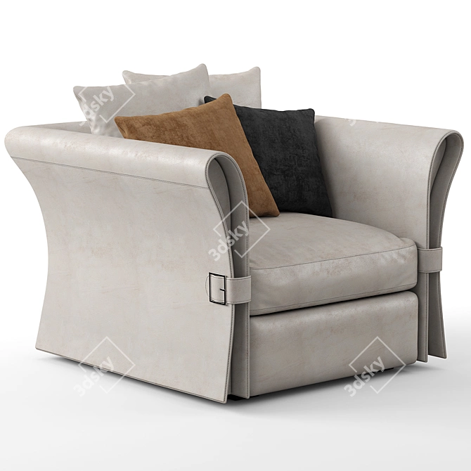 Modern Onda Armchair, Polys 385,256 3D model image 3