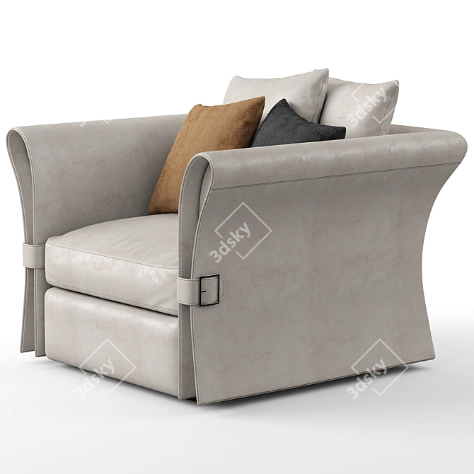 Modern Onda Armchair, Polys 385,256 3D model image 4