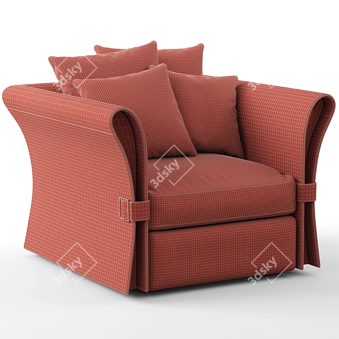 Modern Onda Armchair, Polys 385,256 3D model image 6