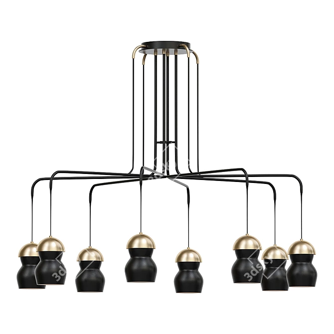 Elegant Zoey Chandelier Sparkles 3D model image 1
