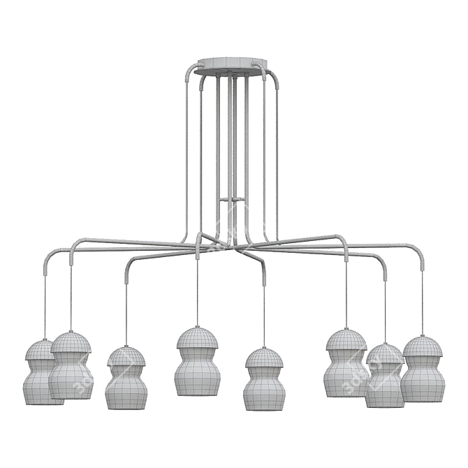 Elegant Zoey Chandelier Sparkles 3D model image 2