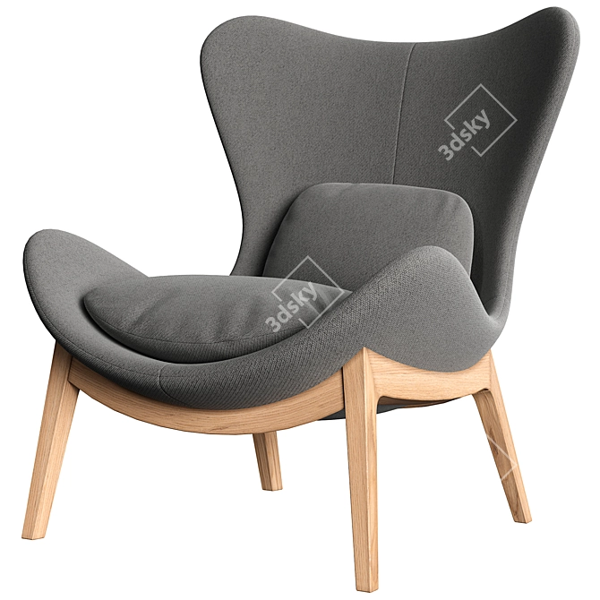 Modern Lounge Chair Lazy Home 3D model image 1