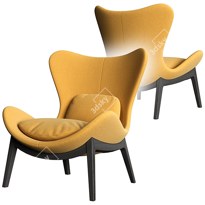 Modern Lounge Chair Lazy Home 3D model image 3