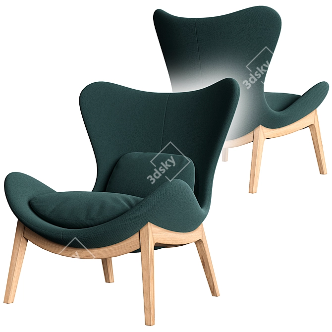 Modern Lounge Chair Lazy Home 3D model image 4