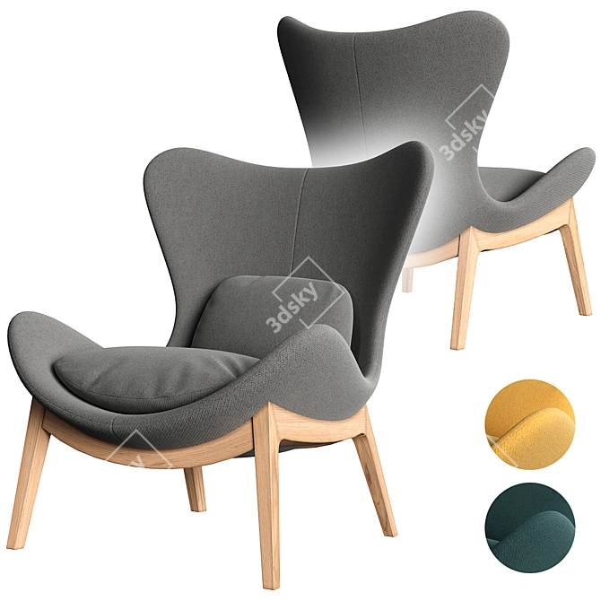 Modern Lounge Chair Lazy Home 3D model image 8