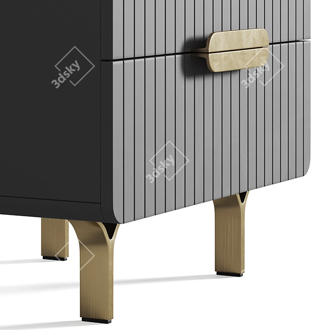 Elegant Bedside Table by Cosmorelax 3D model image 3
