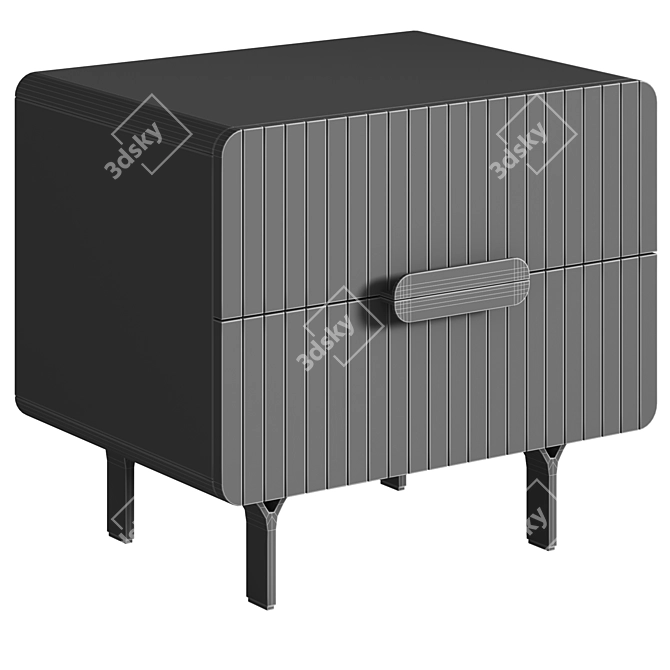 Elegant Bedside Table by Cosmorelax 3D model image 4