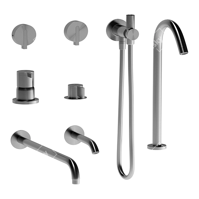 Luxury Italian Bathroom Collection 3D model image 3