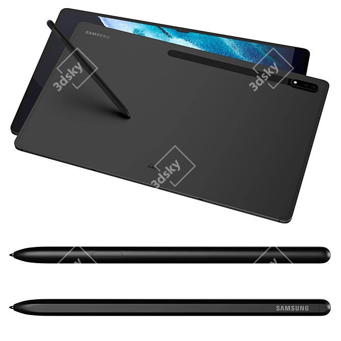 Samsung Tab S8 Ultra 3D Model 3D model image 2