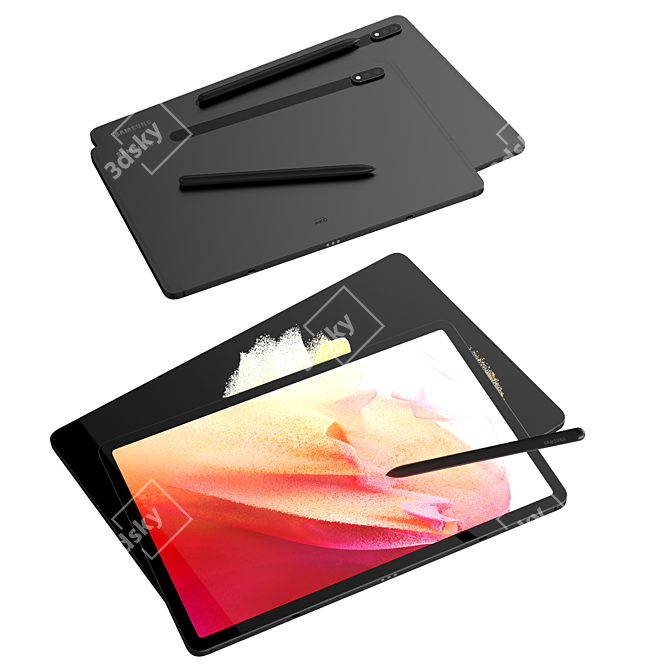 High-Quality Samsung Galaxy Tab Models 3D model image 4