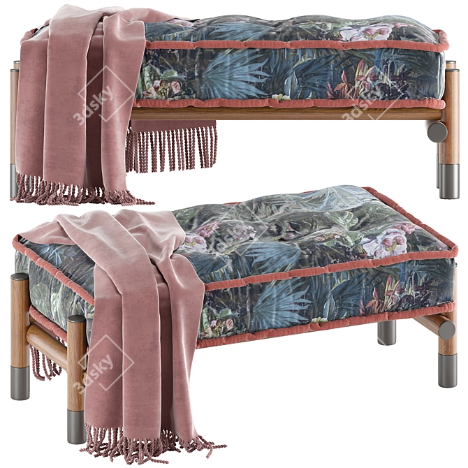 Etro Woodstock Ottoman: Luxury Home Interiors 3D model image 1