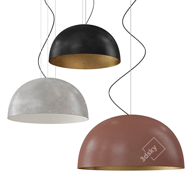 RUGIADA Pendant Light 40/50/60cm 3D model image 1