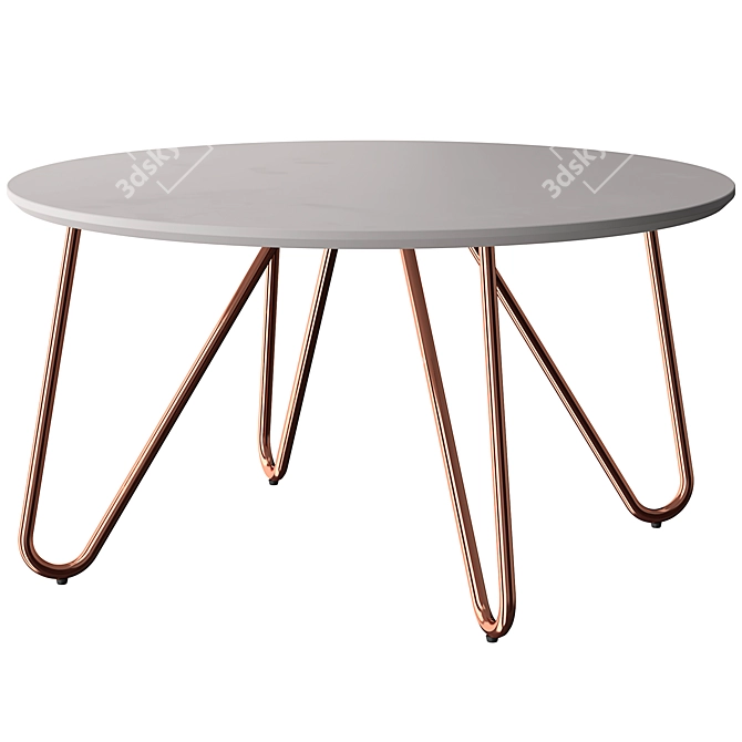 Modern Round Coffee Table Eibar 3D model image 1