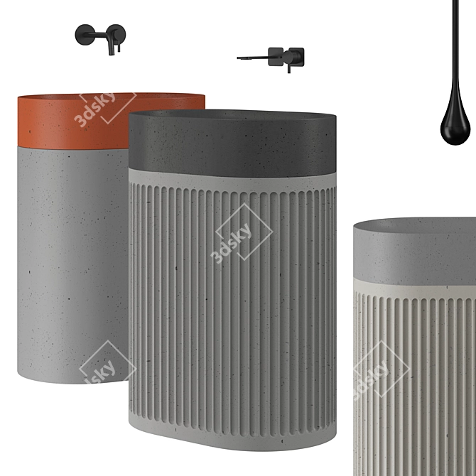 Lyra | Pedestal Sink 3D model image 1