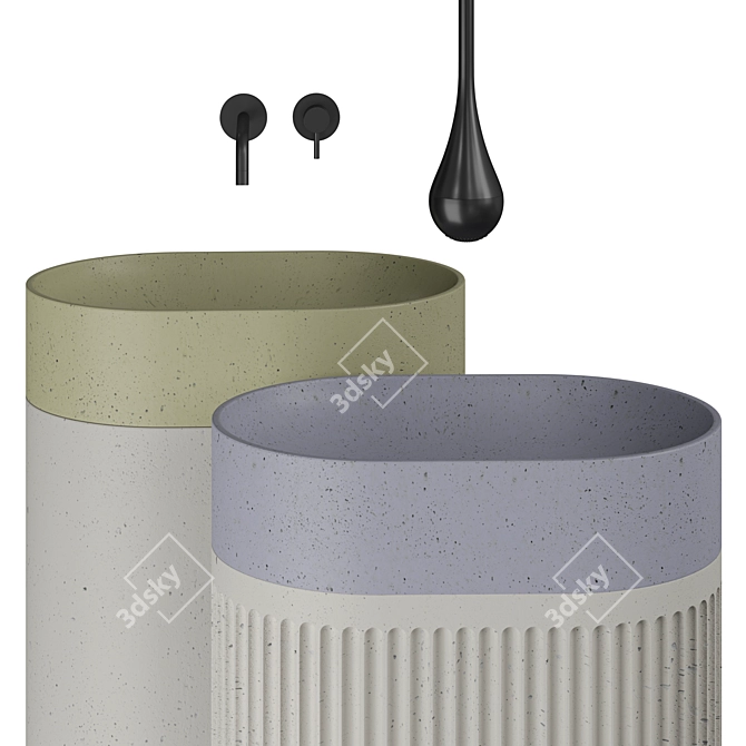 Lyra | Pedestal Sink 3D model image 3