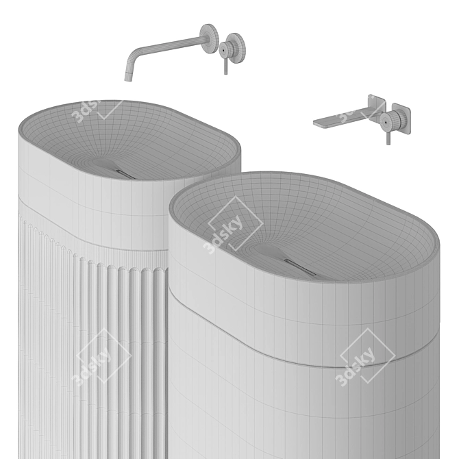 Lyra | Pedestal Sink 3D model image 4