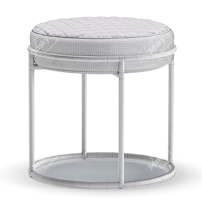 Ventura Pouffe & Bar Chairs 3D model image 2