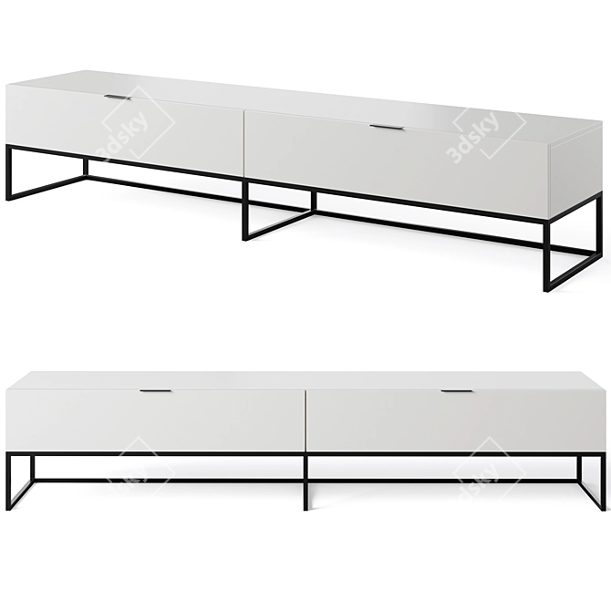 Modern TV Stand Kobe Design 3D model image 1