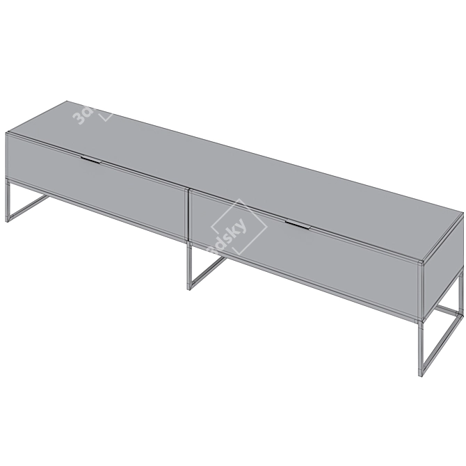 Modern TV Stand Kobe Design 3D model image 4