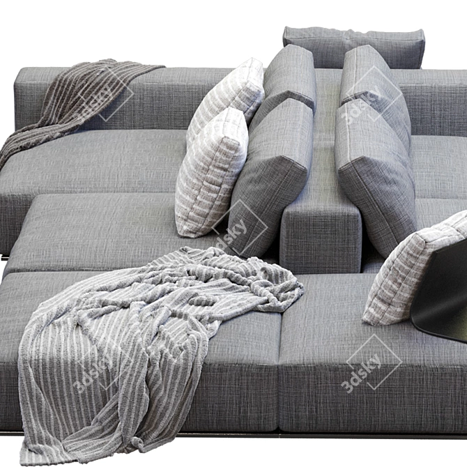 Modern Westside Sofa Design 3D model image 2