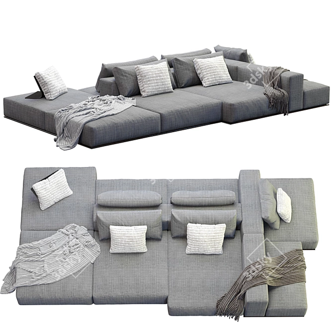 Modern Westside Sofa Design 3D model image 3