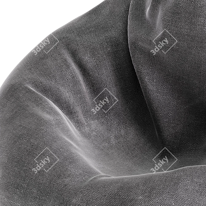 Cozy Bean Bag Chair-Pouf 3D model image 2