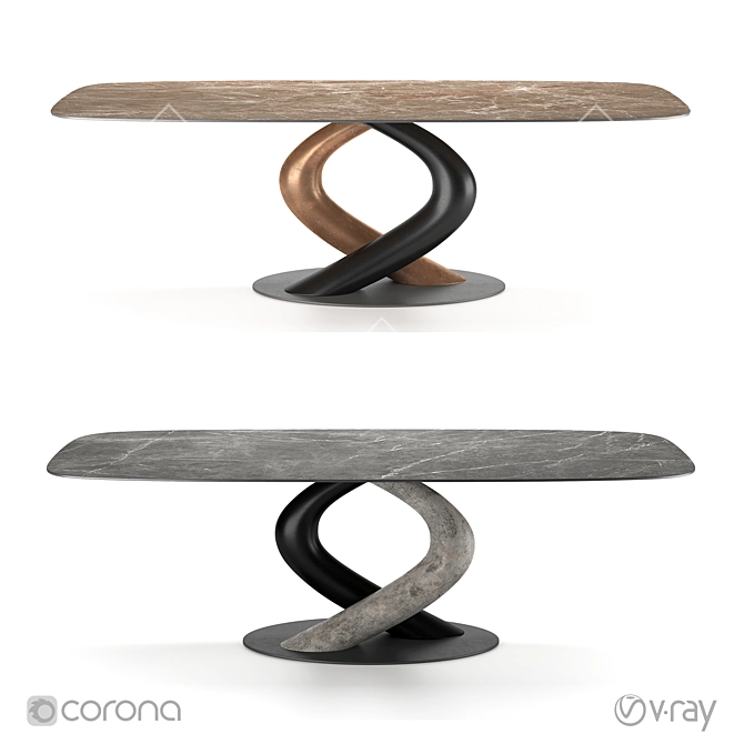 Giorgiocasa Embrace Table - 2400x1100mm 3D model image 1