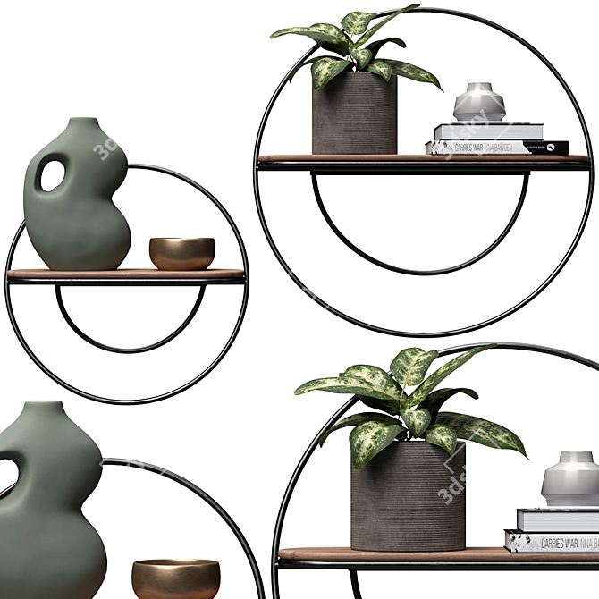 Kruno Semi-Circle Shelves Set 3D model image 2