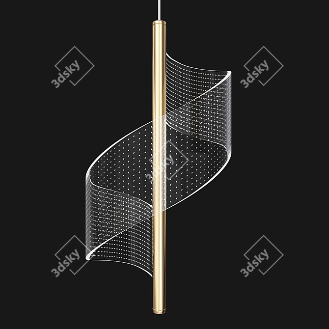Twisted LED Pendant - Ornella 3D model image 1