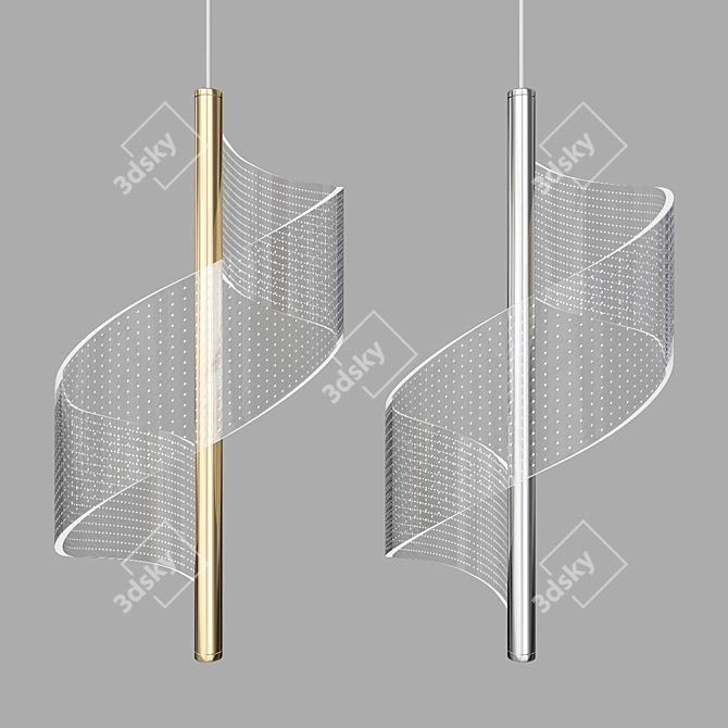 Twisted LED Pendant - Ornella 3D model image 2