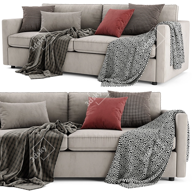 West Elm Harris 2-Seater Sofa 3D model image 2