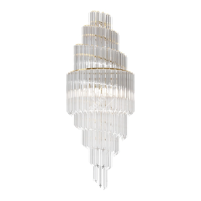 Crystal Wall Lamp 5051 Chrome & Gold 3D model image 1