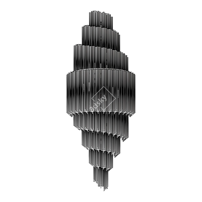 Crystal Wall Lamp 5051 Chrome & Gold 3D model image 3