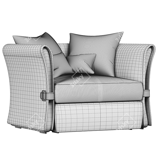 Modern Onda Armchair 2017 3D model image 4