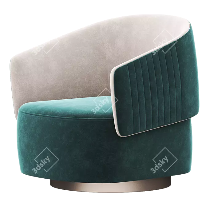 TWIBE Modern Swivel Armchair 3D Model 3D model image 4