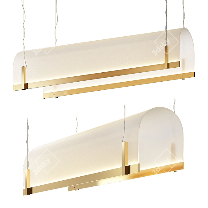 Baxter Tunnel Light Fixture 3D model image 1