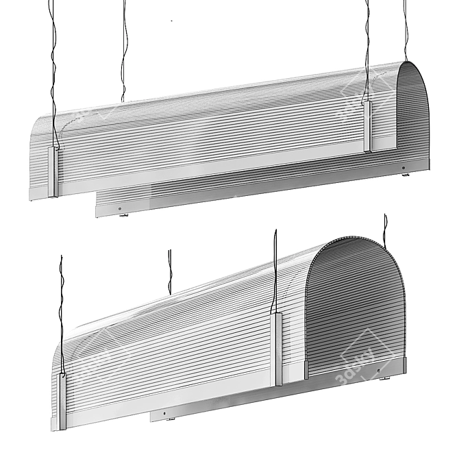 Baxter Tunnel Light Fixture 3D model image 3