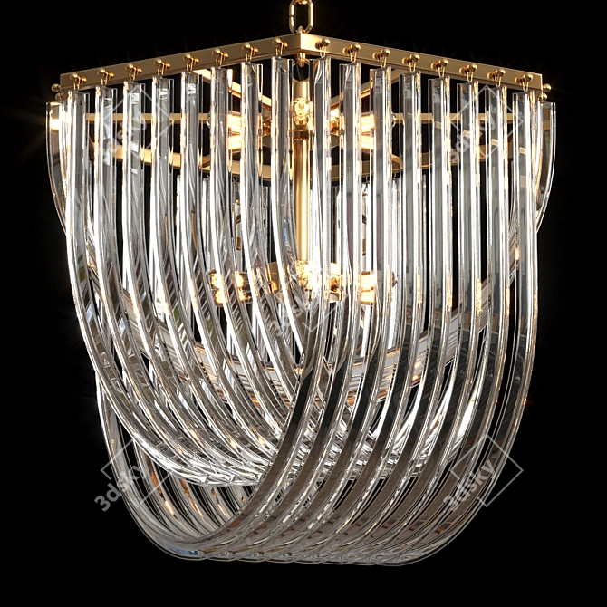 Modern Flow Collection Pendant Light 3D model image 2