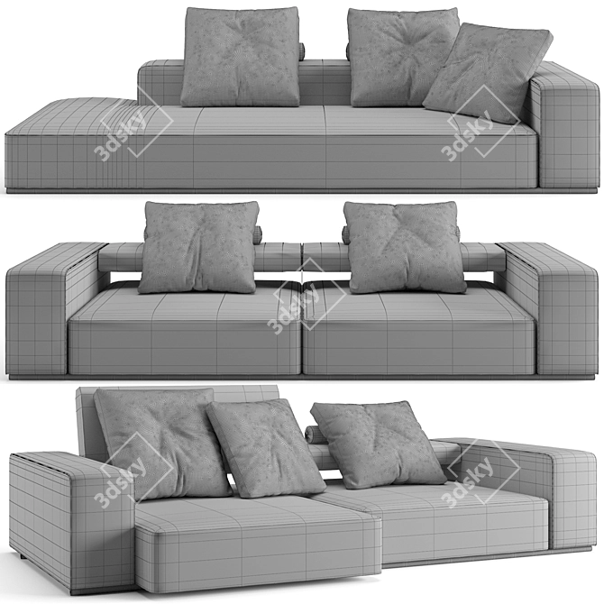 Modern B&B Italia Andy Sofa 3D model image 2