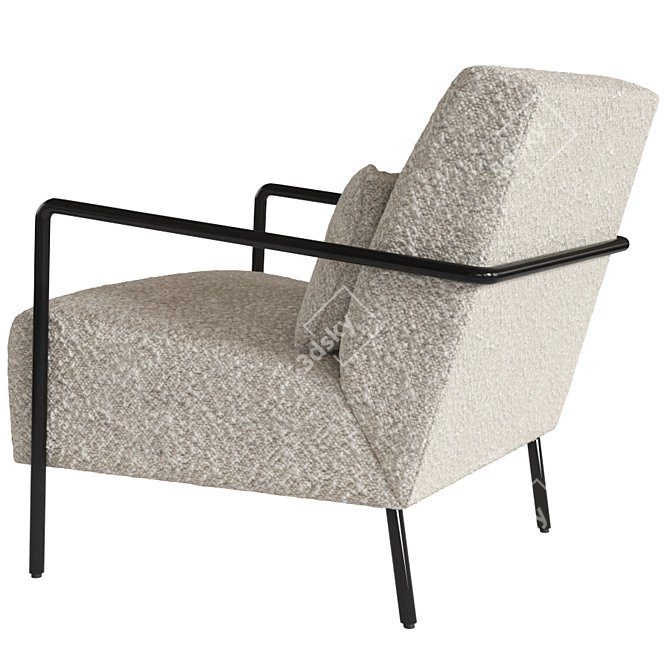 Baker Marcus Lounge Armchair 3D model image 3