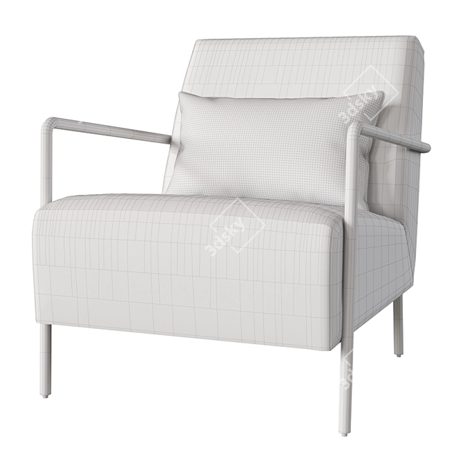 Baker Marcus Lounge Armchair 3D model image 4