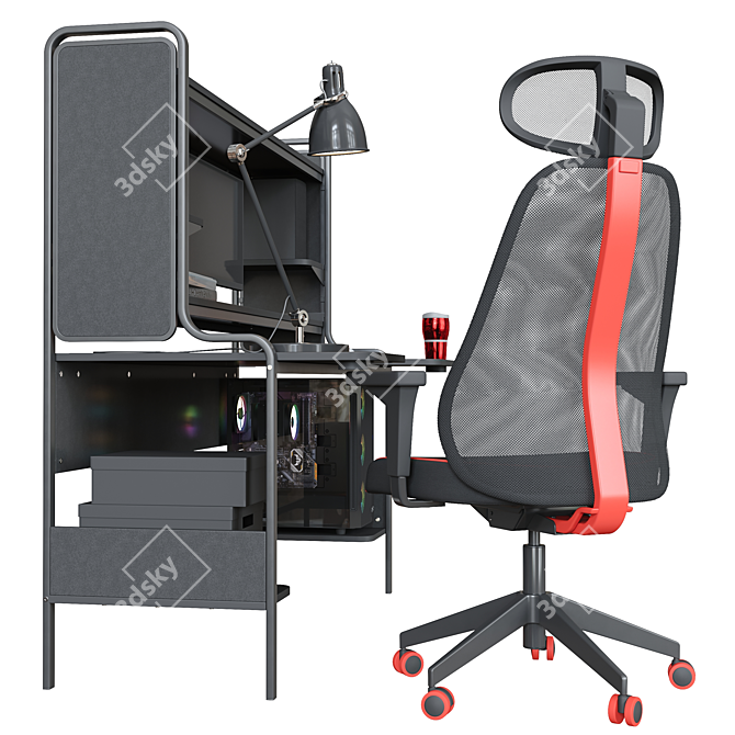 Gaming Workstation Set IKEA 3D model image 3