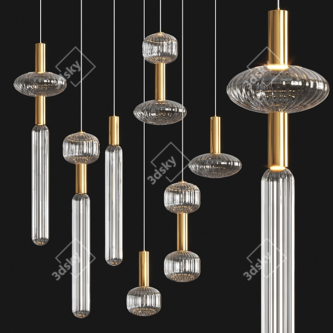 Modern Millimeter Dimension Furniture Set 3D model image 1
