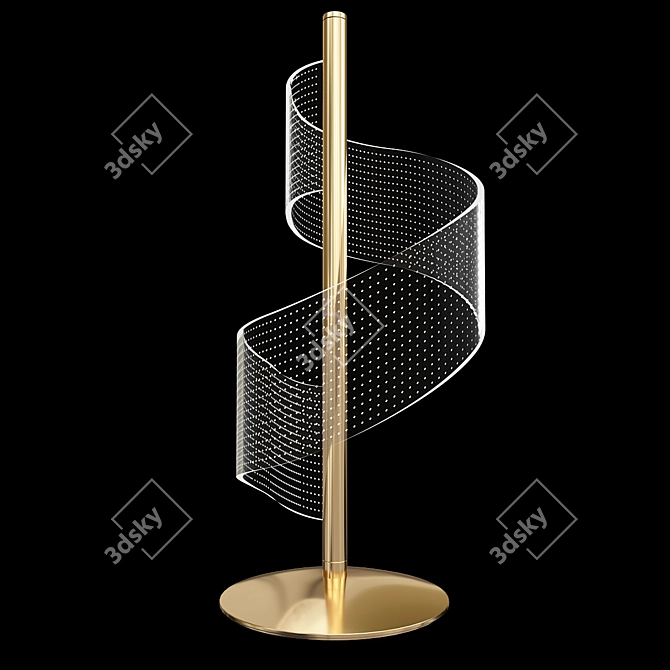 Curved LED Table Lamp 3D model image 1