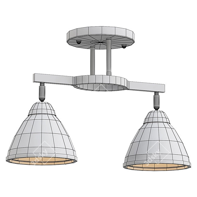 Elegant Ambrella Light Fixture 3D model image 2